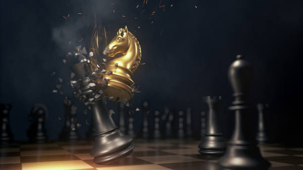 Chess board game concept for competition and strategy